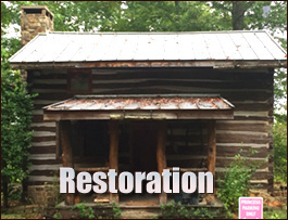 Historic Log Cabin Restoration  Stacy, North Carolina