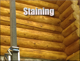  Stacy, North Carolina Log Home Staining